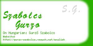 szabolcs gurzo business card