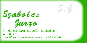 szabolcs gurzo business card